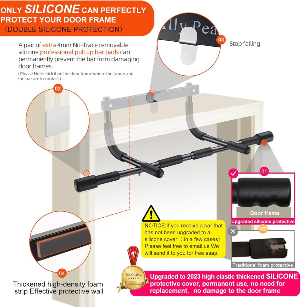 Ally Peaks Pull Up Bar Double Silicone Door Protection