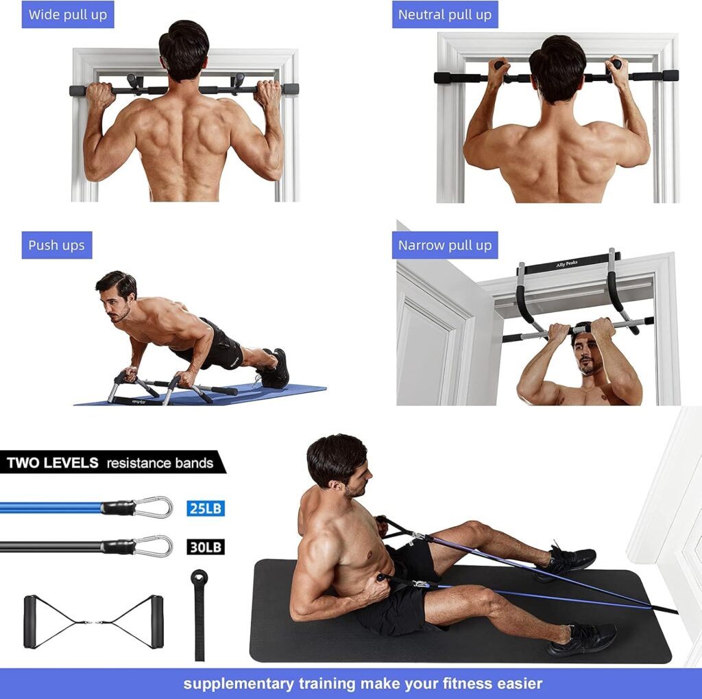 Ally Peaks Pull Up Bar for Doorway exercise up to 440 lbs